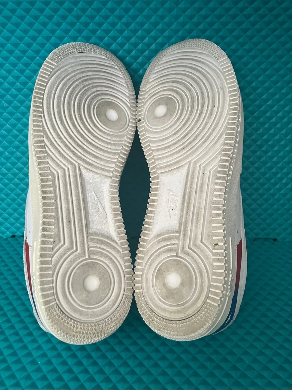 Nike Air Force 1 Customized Puerto Rican flag designs White Sneakers | 11.5